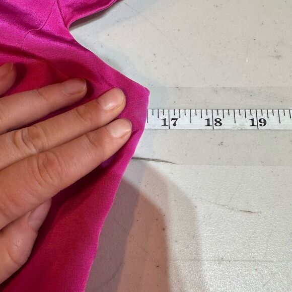 Tibi Womens Silk Lined Short Cap Sleeves Open Back Mini Sheath Dress Pink Size 2 - Picture 10 of 11